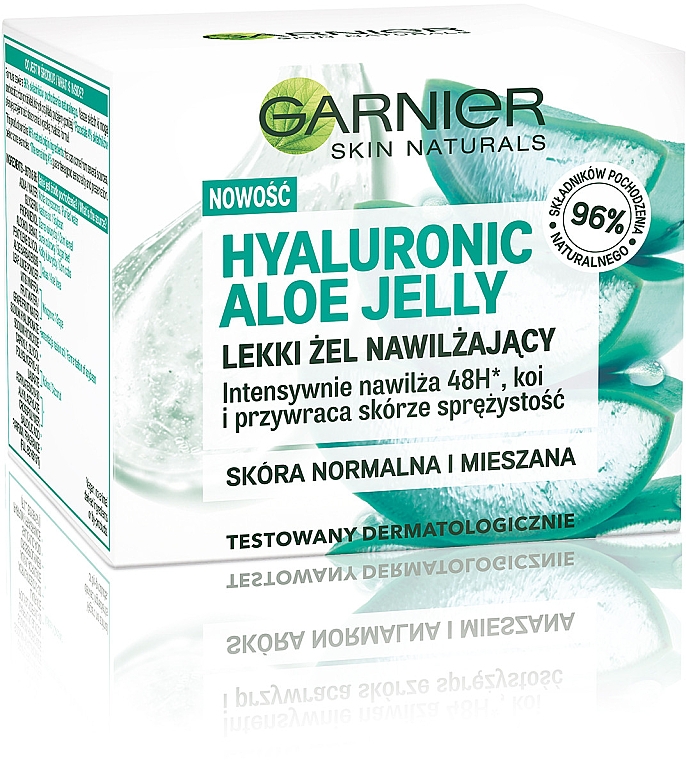 Lekki żel-krem nawilżający do twarzy z kwasem hialuronowym i ekstraktem z aloesu - Garnier Skin Naturals Hyaluronic Aloe Jelly — Zdjęcie N12