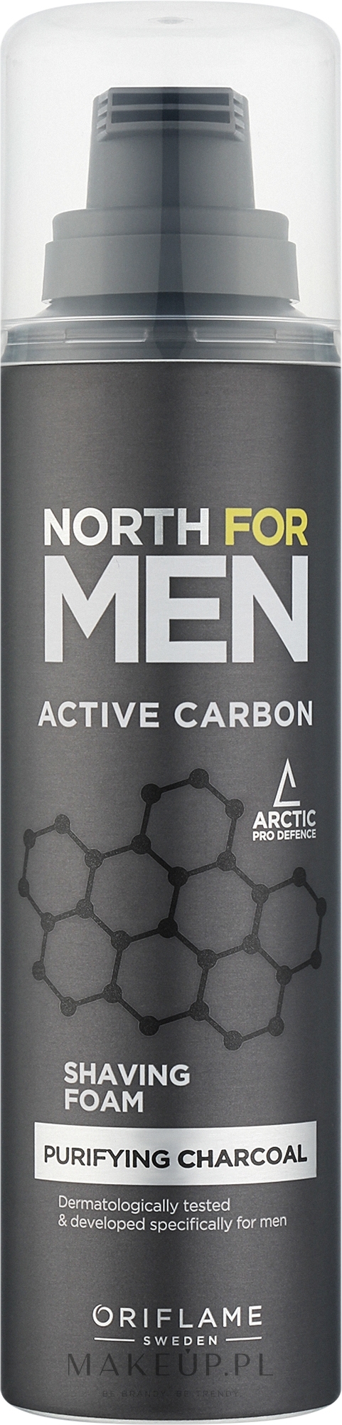 Pianka do golenia - Oriflame North For Men Active Carbon Shaving Foam — Zdjęcie 200 ml
