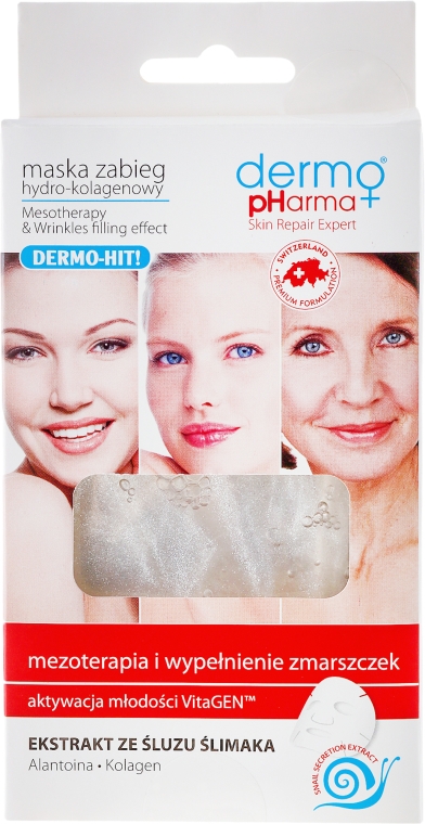 Maska zabieg hydro-kolagenowy Mezoterapia - Dermo Pharma Mesotherapy & Wrinkles Filling Effect — Zdjęcie N1