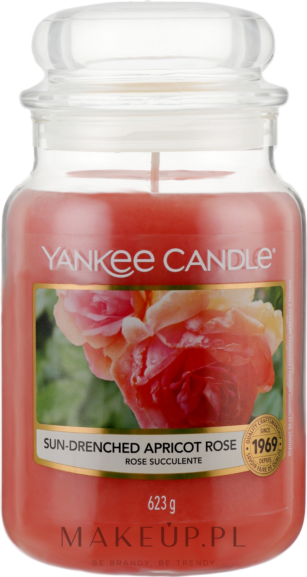 Świeca zapachowa w słoiku - Yankee Candle Sun-Drenched Apricot Rose — Zdjęcie 623 g