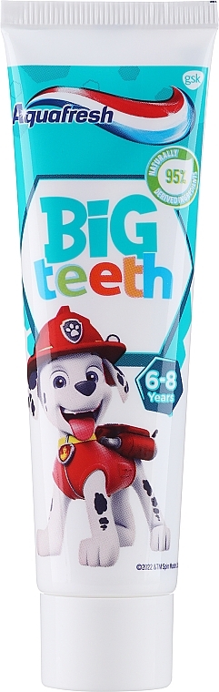 Pasta do zębów dla dzieci 6-8 lat Moje stałe zęby - Aquafresh PAW Patrol — Zdjęcie N1