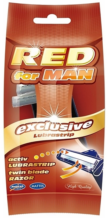 Jednorazowe maszynki do golenia dla kobiet, 5 szt. - Mattes Red For Man Exclusive — Zdjęcie N1