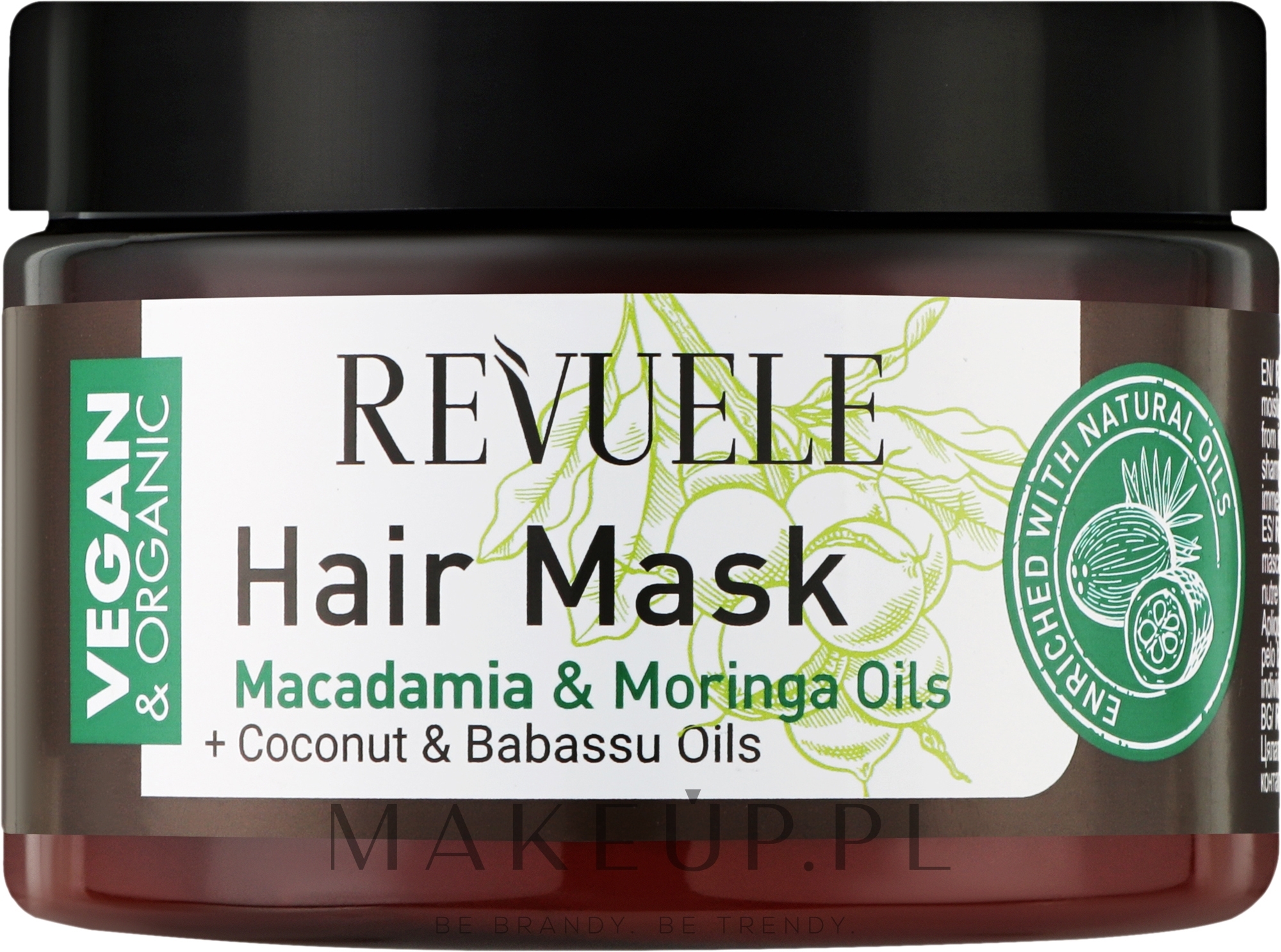 Maska do włosów cienkich i delikatnych - Revuele Vegan & Organic Hair Mask — Zdjęcie 360 ml
