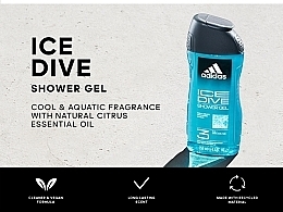 Żel pod prysznic dla mężczyzn - Adidas Ice Dive Body, Hair And Face Shower Gel — Zdjęcie N2