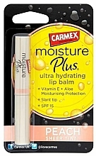 Kup Balsam do ust - Carmex Moisture Plus Ultra Hydrating Lip Balm Peach Sheer Tint