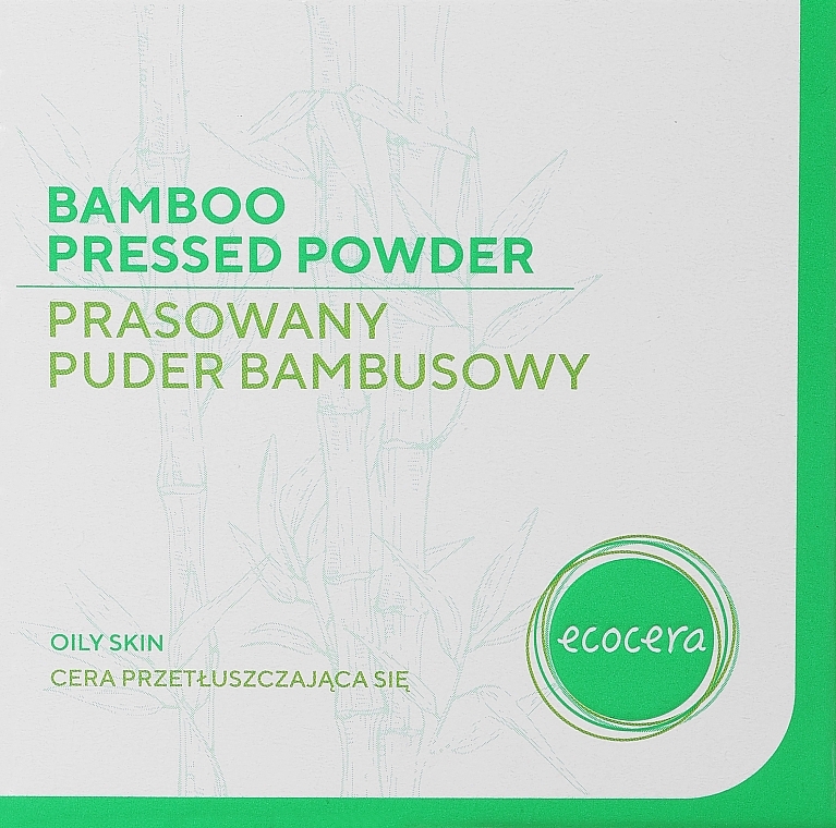 Prasowany puder bambusowy do cery tłustej i mieszanej - Ecocera Bamboo Pressed Face Powder — Zdjęcie N1