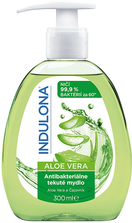 Antybakteryjne mydło w płynie do rąk Aloes - Indulona Aloe Vera Antibacterial Liquid Soap — Zdjęcie N1