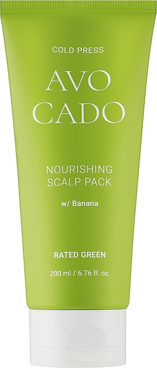 Odżywcza maska ​​do skóry głowy z olejkiem z awokado i ekstraktem z banana - Rated Green Cold Brew Avocado Nourishing Scalp Pack (tubka) — Zdjęcie N1