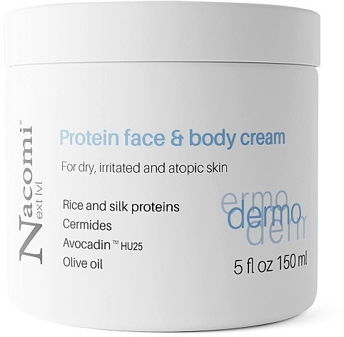 Krem do twarzy i ciała do skóry suchej i podrażnionej - Nacomi Protein Face Cream