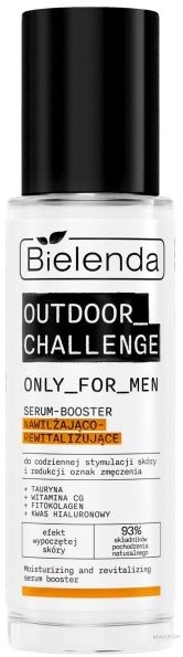 Nawilżające i regenerujące serum wzmacniające dla mężczyzn - Bielenda Only For Men Outdoor Challenge Serum — Zdjęcie 30 ml