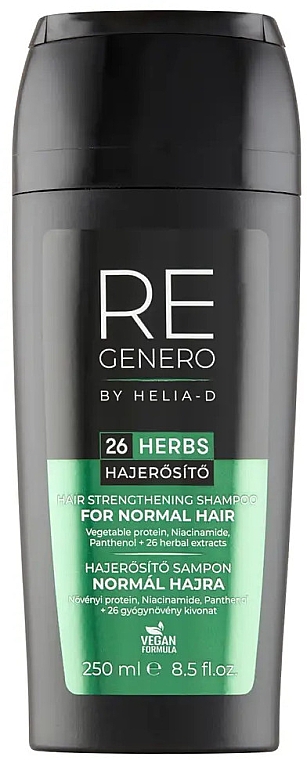 Wzmacniający szampon do włosów normalnych - Helia-D Regenero Normal Hair Strenghtening Shampoo — Zdjęcie N1