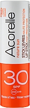 Kup Organiczny balsam do ust z ochroną przeciwsłoneczną SPF 30 - Acorelle Lip Stick High Protection