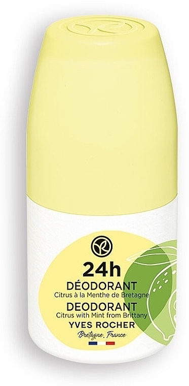 Dezodorant w kulce 24 h o zapachu cytrusów z miętą z Bretanii - Yves Rocher 24H Deodorant Citrus With Mint — Zdjęcie N1