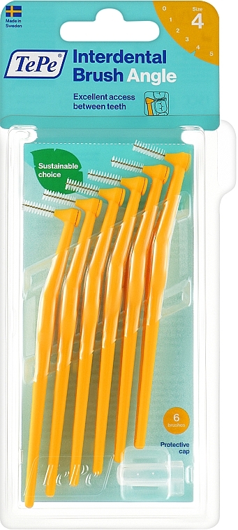 Szczoteczki międzyzębowe - TePe Interdental Brushes Angle Yellow 0,7 mm