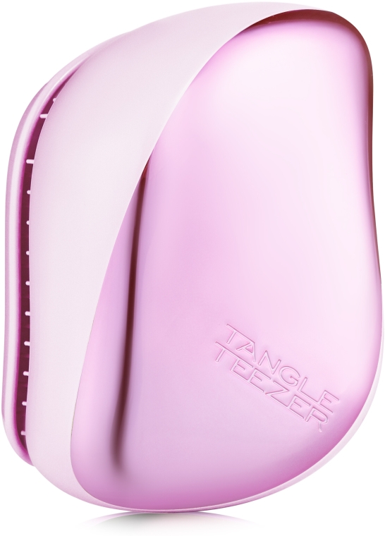 Kompaktowa szczotka do włosów - Tangle Teezer Compact Styler Baby Doll Pink Chrome — Zdjęcie N1