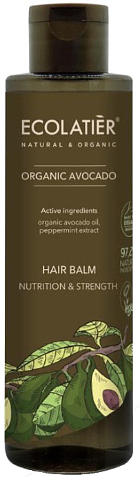 Odżywczy balsam wzmacniający do włosów - Ecolatier Organic Avocado Hair Balm — Zdjęcie N1