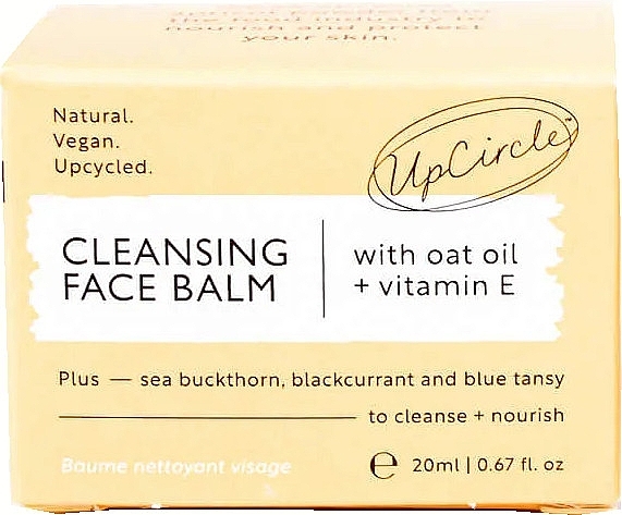 Oczyszczający balsam do twarzy - UpCircle Cleansing Face Balm with Oat Oil + Vitamin E Travel Size (mini) — Zdjęcie N2