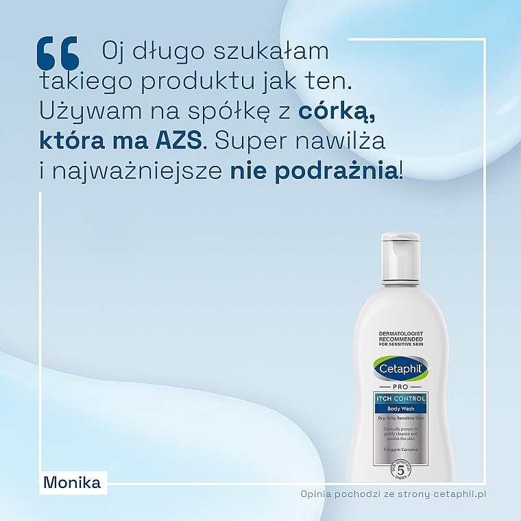 Emulsja do mycia dla niemowląt i dzieci - Cetaphil PRO Itch Control Body Wash — Zdjęcie N4