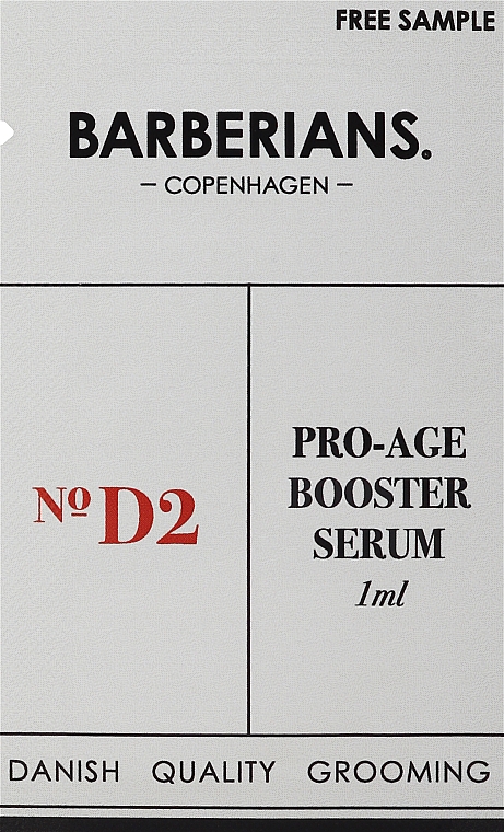 Serum do twarzy - Barberians. Copenhagen Pro-age Booster Serum №D2 (próbka) — Zdjęcie N1