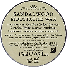 Wosk do wąsów - Captain Fawcett Sandalwood Moustache Wax — Zdjęcie N2