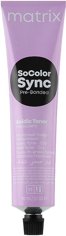 Toner do włosów bez amoniaku o kwaśnej bazie - Matrix Color Sync Sheer Acidic Toner — Zdjęcie N2