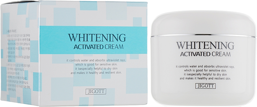 Rozjaśniający krem do cery suchej i wrażliwej - Jigott Whitening Activated Cream