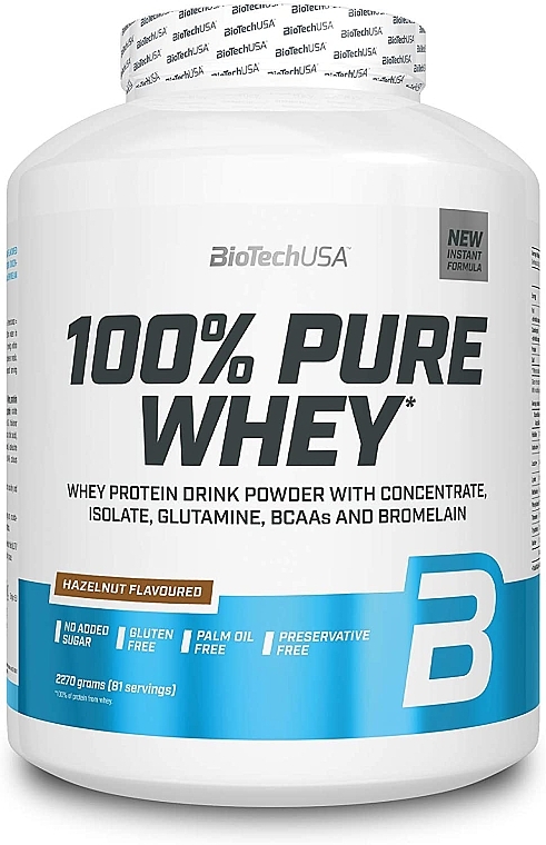 Odżywka białkowa Orzech laskowy - BiotechUSA 100% Pure Whey Hazelnut — Zdjęcie N2