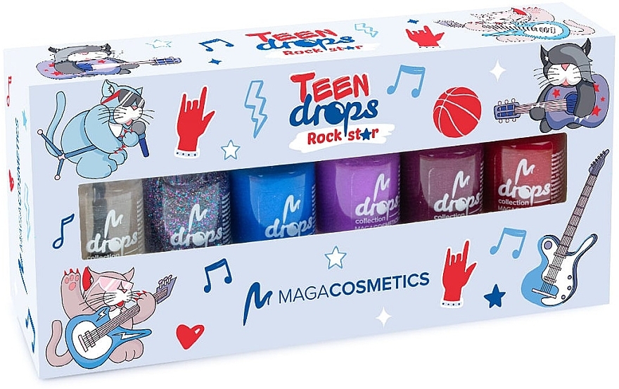 Zestaw lakierów do paznokci - Maga Cosmetics Teen Drops Rockstar V.02 — Zdjęcie N1