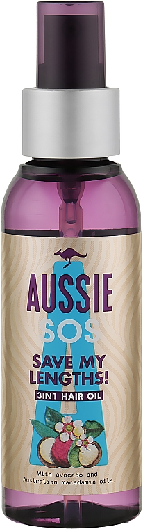 Olejek do włosów - Aussie SOS Save My Lengths! 3in1 Hair Oil — Zdjęcie N1