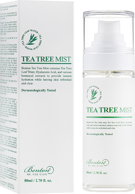 Mgiełka do twarzy z ekstraktem z drzewa herbacianego - Benton Tea Tree Mist