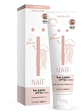 Balsam z filtrem przeciwsłonecznym dla niemowląt i dzieci - Naif Baby & Kids 0% Perfume Sun Lotion SPF50 — Zdjęcie N1