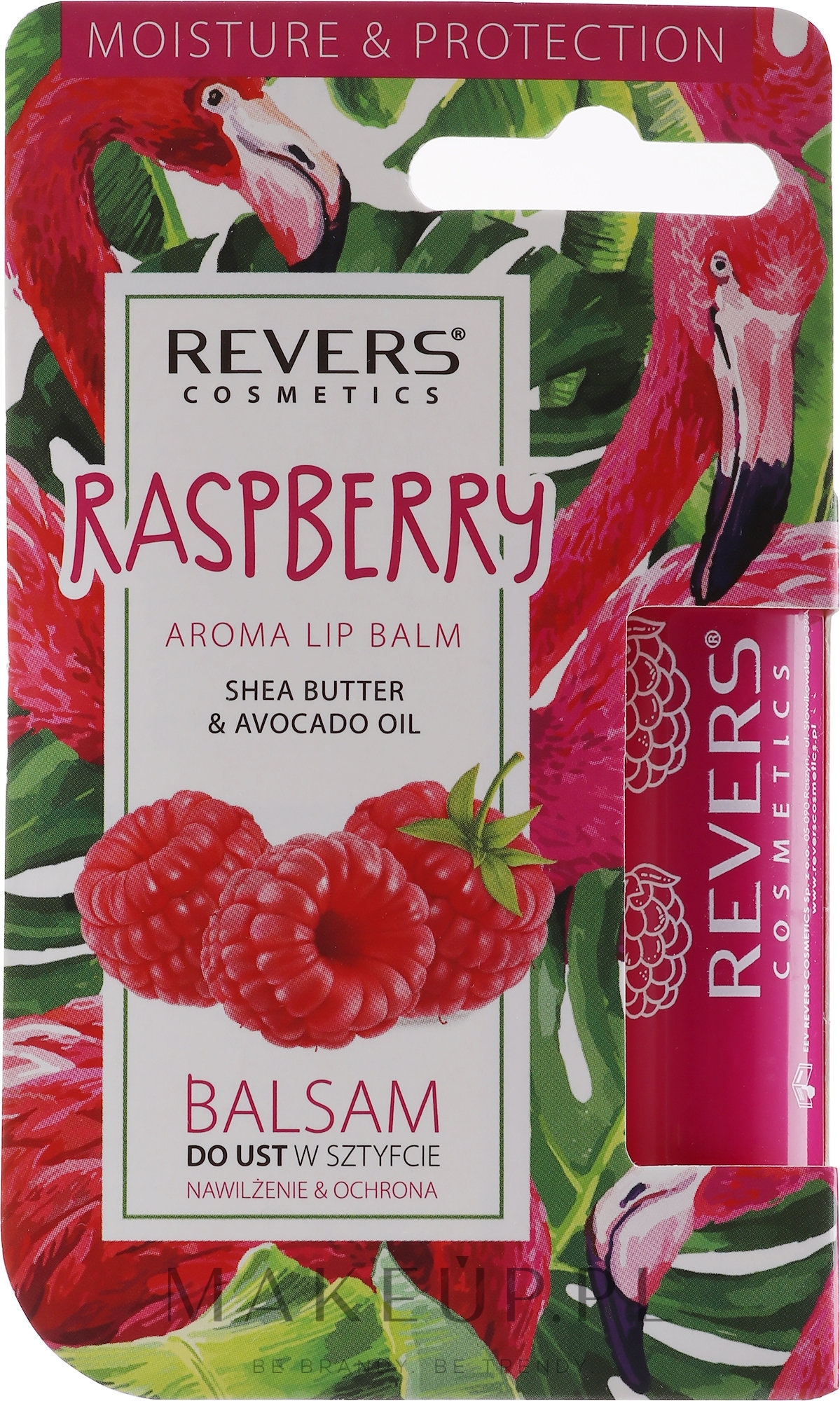 Balsam do ust z olejkiem malinowym - Revers Cosmetics Lip Balm Raspberry — Zdjęcie 4 g