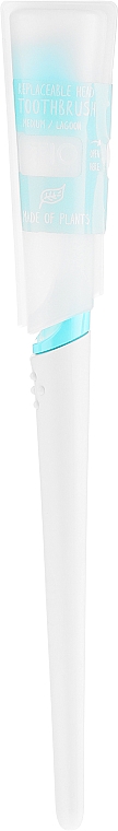 Szczoteczka do zębów z wymienną końcówką, średnia twardość, turkusowa - TIO Toothbrush Medium — Zdjęcie N1