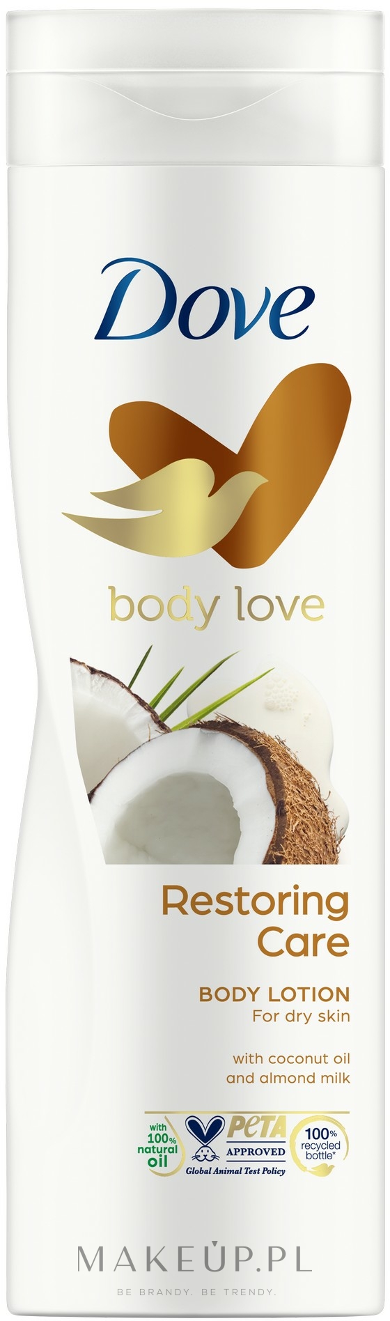 Nawilżający balsam do ciała Olej kokosowy i mleko migdałowe - Dove Nourishing Secrets Restoring Ritual Body Lotion — Zdjęcie 250 ml