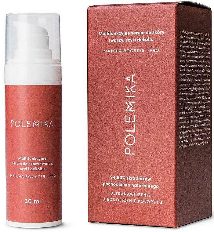 Multifunkcyjne serum do skóry twarzy, szyi i dekoltu - Polemika Matcha Booster Pro  — Zdjęcie N1