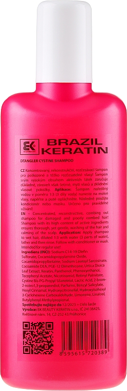 Regenerujący szampon do włosów - Brazil Keratin Dtangler Cystine Shampoo — Zdjęcie N2