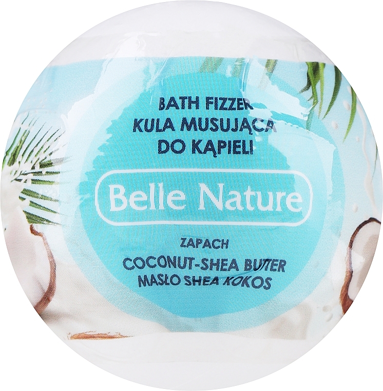 Kula musująca do kąpieli Masło shea i kokos - Belle Nature — Zdjęcie N1