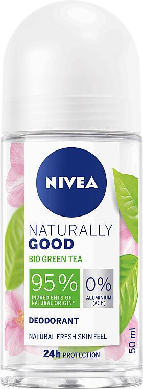 Dezodorant w kulce Zielona herbata - Nivea Naturally Good Deodorant Roll-on Bio Green Tea — Zdjęcie N1