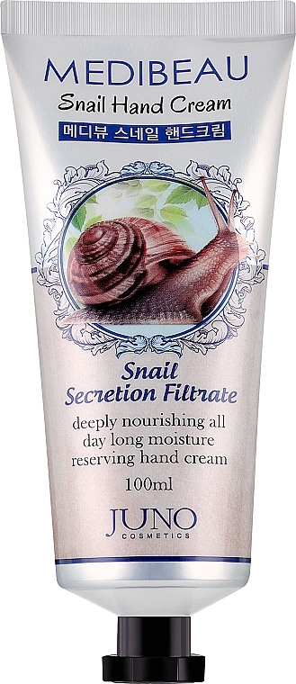 Krem do rąk ze śluzem ślimaka - Juno Medibeau Snail Hand Cream — Zdjęcie N1