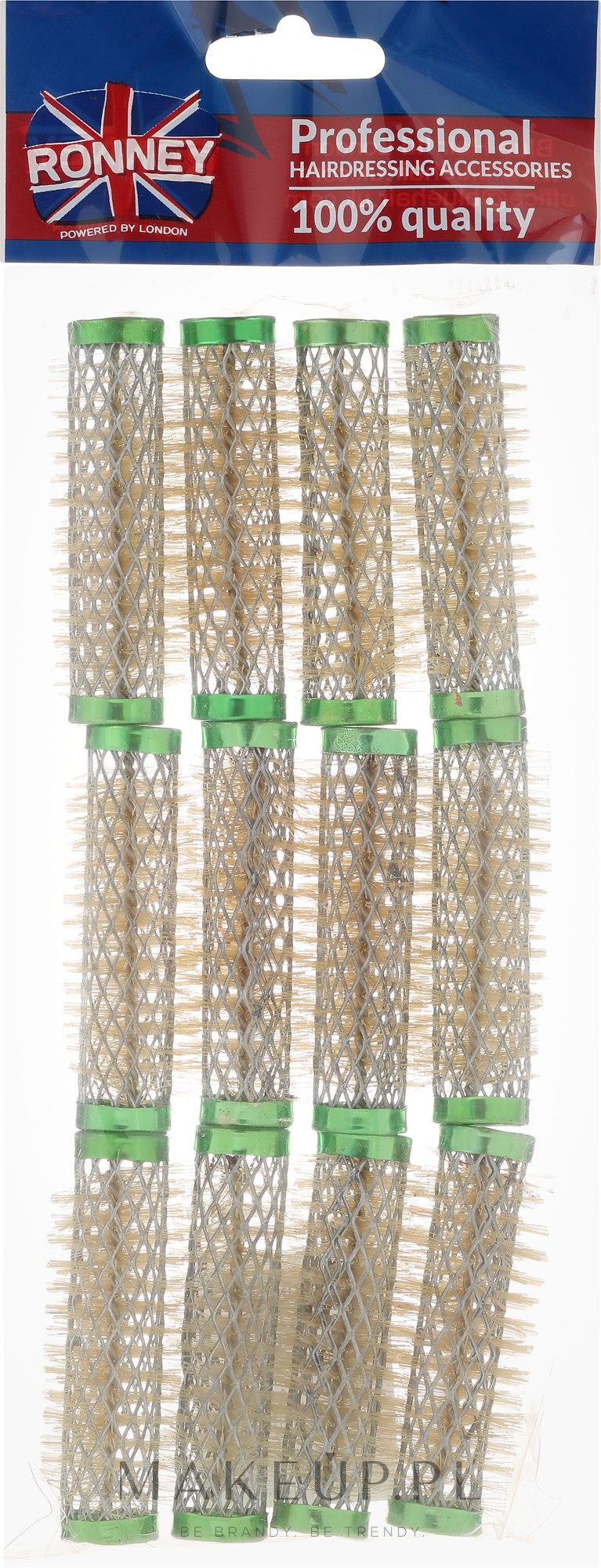 Wałki 15/63 mm, zielone - Ronney Professional Wire Curlers — Zdjęcie 12 szt.