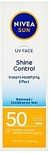 Matujący krem przeciwsłoneczny do skóry normalnej i mieszanej - Nivea Sun Shine Control Instant Mattifying Effect SPF 50 — Zdjęcie N2