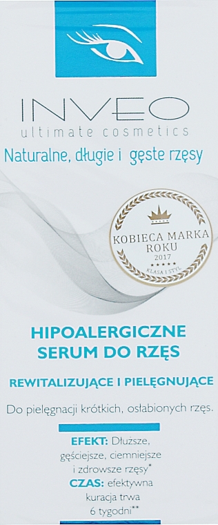 Hipoalergiczne serum do rzęs - Inveo Ultimatimate Cosmetics — Zdjęcie N1