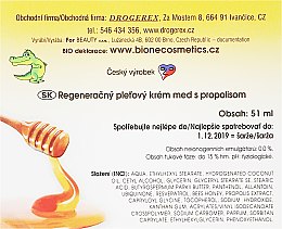 Regenerujący krem do twarzy na dzień - Bione Cosmetics Honey + Q10 Cream — Zdjęcie N3