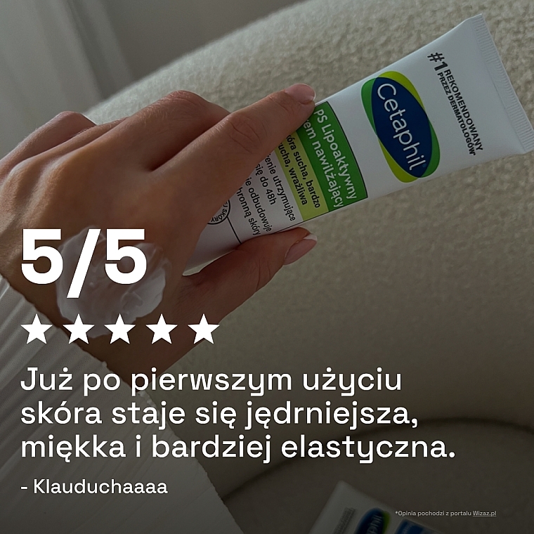 Lipoaktywny krem nawilżający - Cetaphil PS Lipo-Active Moisturising Cream For Sensitive Or Dry Skin — Zdjęcie N9