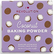 Sypki puder kokosowy do twarzy - I Heart Revolution Loose Baking Powder Coconut — Zdjęcie N3