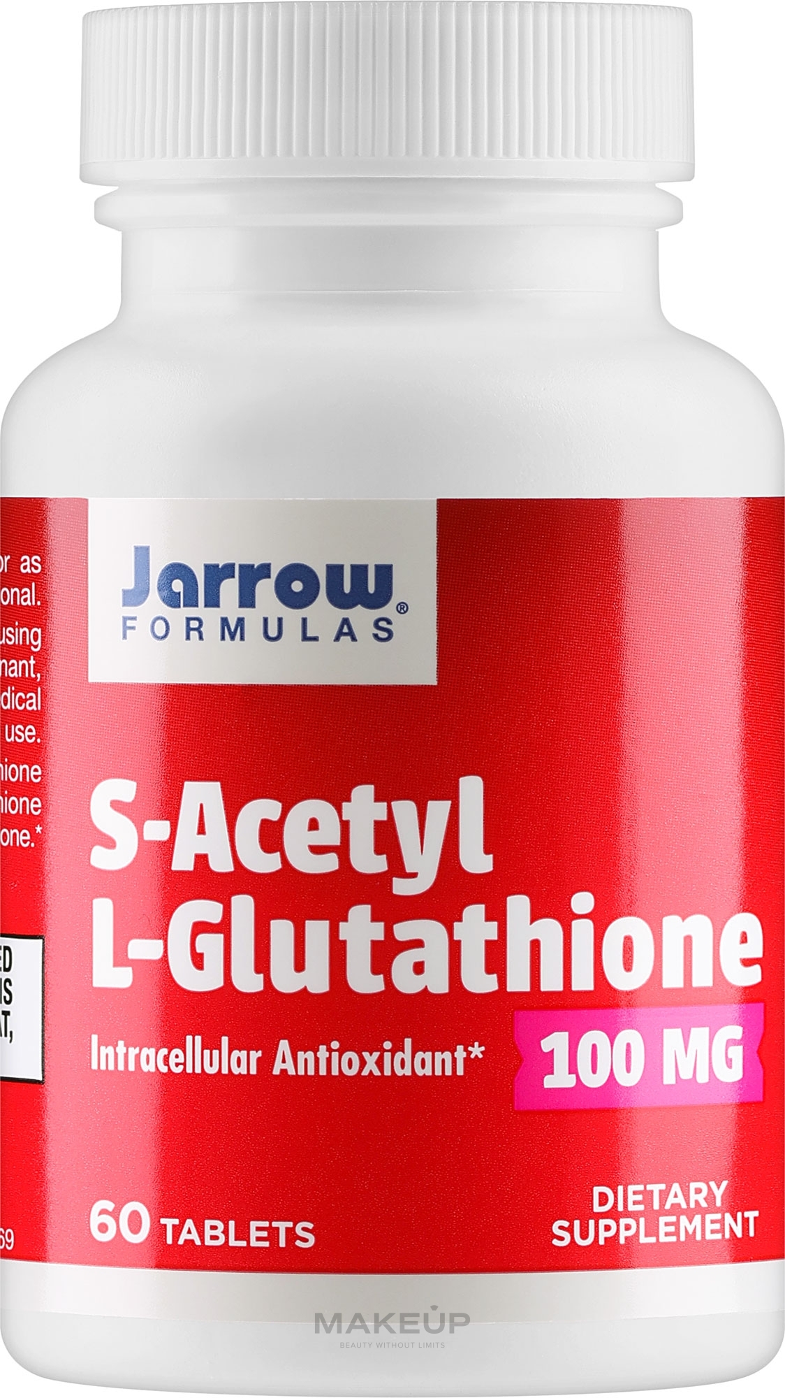 Suplement diety S-Acetyl-L-Glutation - Jarrow Formulas S-Acetyl L-Glutathione, 100 mg — Zdjęcie 60 szt.