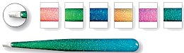Pęseta ukośna Epoxy Glitter, 75995, niebieska - Top Choice — Zdjęcie N1