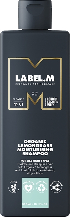 Szampon do włosów - Label.m Organic Lemongrass Moisturising Shampoo  — Zdjęcie N1