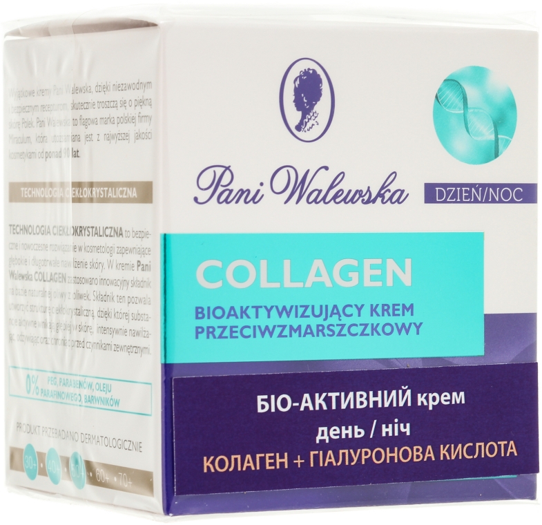 Bioaktywizujący krem przeciwzmarszczkowy na dzień i na noc - Pani Walewska Collagen bioaktywizujący krem