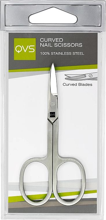 Nożyczki do paznokci, z prostymi ostrzami - QVS Curved Nail Scissors — Zdjęcie N1